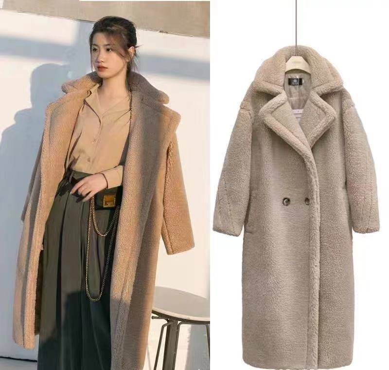 ​​Women’s Longline Teddy Bear Faux Fur Coat - Oversized Plush Sherpa Jacket (7 Sizes)