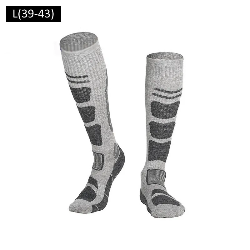 Calcetines de esquí de lana merino para hombre, para deportes de invierno, snowboard, ciclismo, senderismo, esquí, calcetines térmicos hasta la rodilla para hombre y mujer 230322_voghion.com