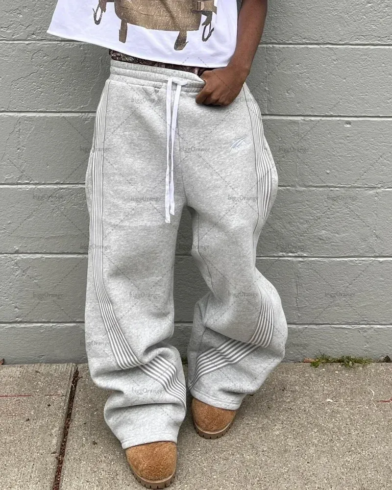 Pantalons pour hommes Haruku Six rayés Street Retro Sports Y2K hommes et femmes été décontracté jogging tendance marque Joggers_voghion.com