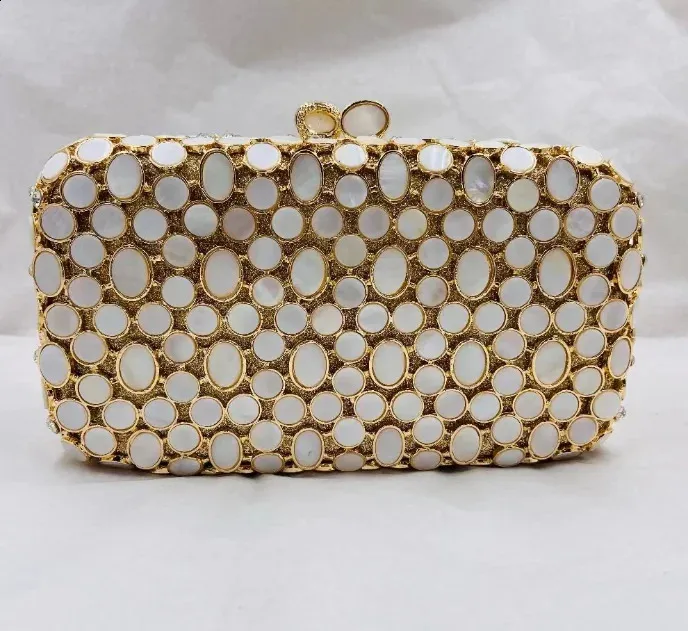 Poșetă de seară cu model shell roz pentru femei, cu pietre, Minaudiere, pentru petreceri, cină, Rhie, genți de mână cu cristale, genți și clutch-uri de seară_voghion.com