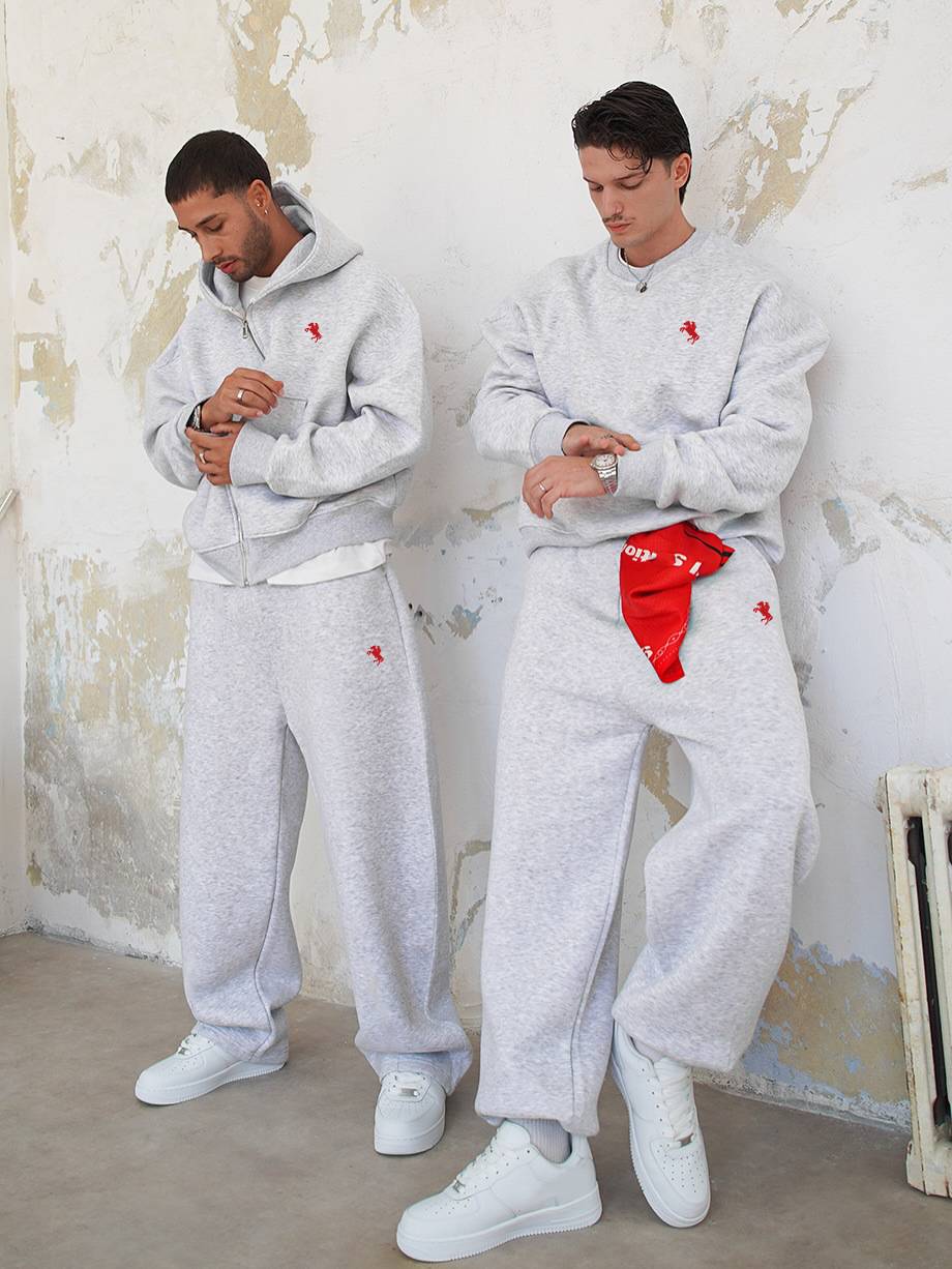 Men’s Clothing 2026 Winter New Round Neck Pony Print Trendy Brand Cotton Sweatshirt American Retro Casual Suit For Men And Women