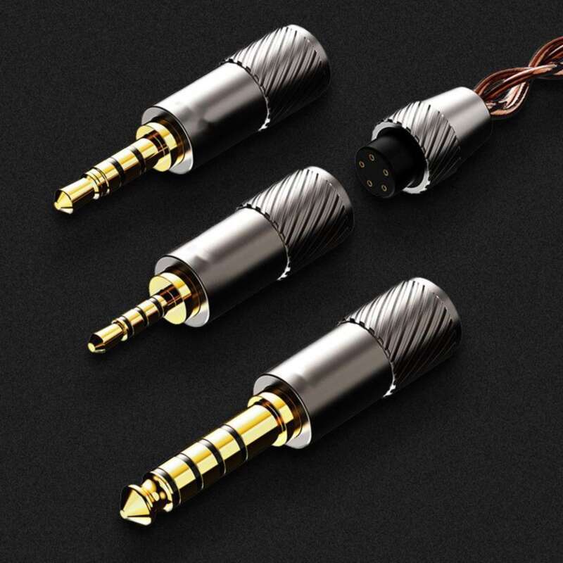 CVJ VS400 Kabelgebundenes Kopfhörer-Upgradekabel, 400-adrig, austauschbarer Stecker, 2,5–3,5–4,4 mm, symmetrisches geflochtenes Kabel_voghion.com