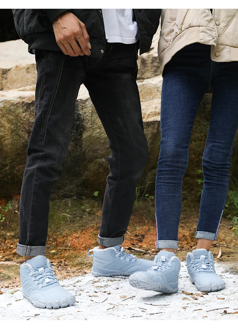 Outdoor-Schneestiefel für Herren im Winter, rutschfest, wasserdicht, Veet und warme Baumwollschuhe für Damen, Barfuß mit dicker Sohle_voghion.com