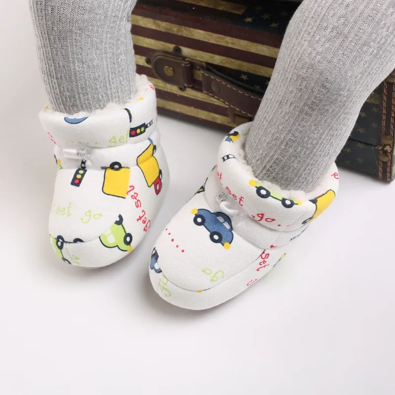 Bebê antiderrapante recém-nascido criança sapatos inverno infantil enfant algodão neve multicolorido desenho animado pequeno cutefeet crianças botas 0-18_voghion.com
