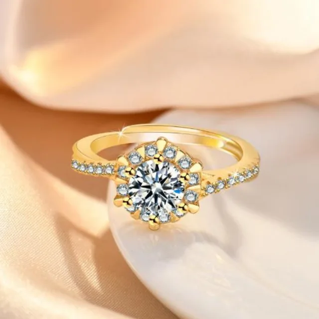 Ewiger Hochzeitstrend auf Lager: Ring mit funkelndem Zirkonia-Anhänger, eleganter Verlobungsring für Damen, Schmuckband_voghion.com