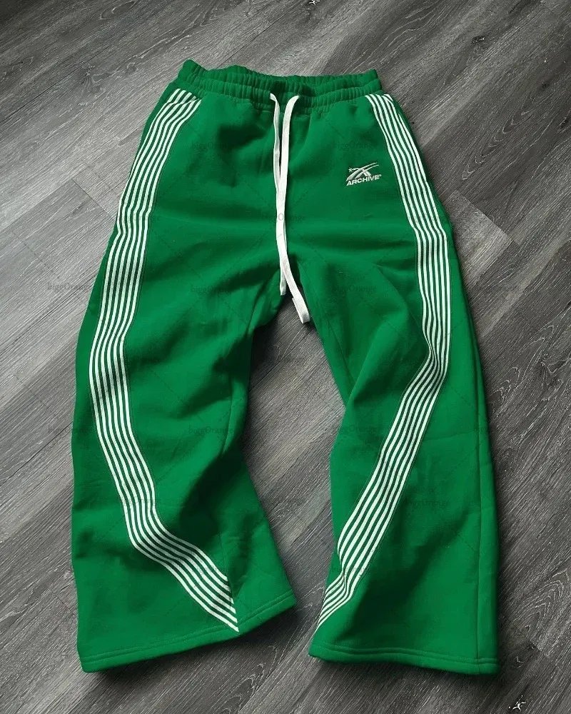 Pantalons pour hommes Haruku Six rayés Street Retro Sports Y2K hommes et femmes été décontracté jogging tendance marque Joggers_voghion.com