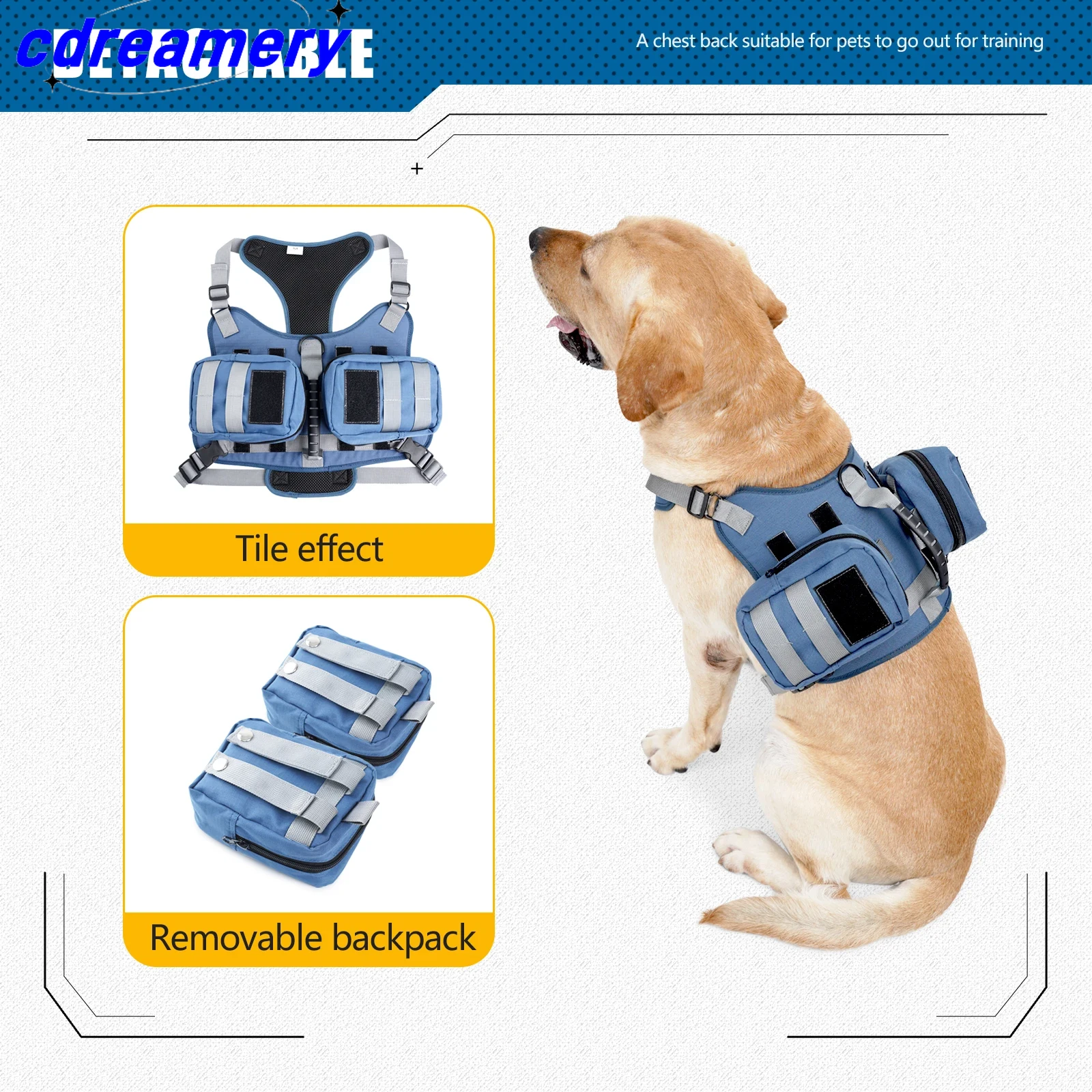 Tactical Dog Harness Military Large Dog Harness And Leash Set Adjustable Harness Oxford Cloth Training Walking Dogs Accessories_voghion.com