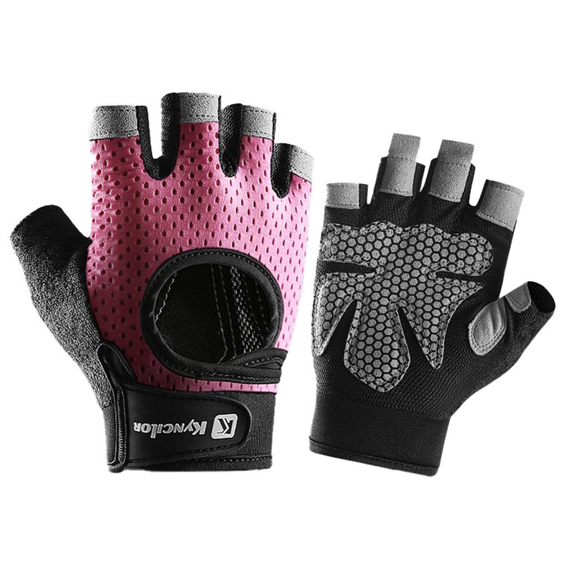 SportLife 1 par träningspass Halvfinger Handflatsskydd Nylon Andas träningsgymnastikhandskar för Fiess_voghion.com