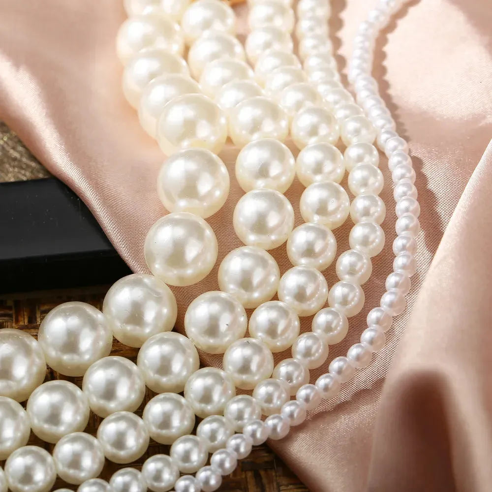 Necklaces Vintage Style Simple 6MM Pearl Chain Choker For Women Wedding Love Shell Pendant Necklace Fashion Jewelry_voghion.com