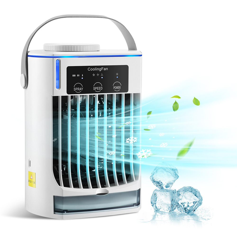 Chiller fan Desktop humidification spray fan Household water-cooled air conditioner fan summer cooling plus