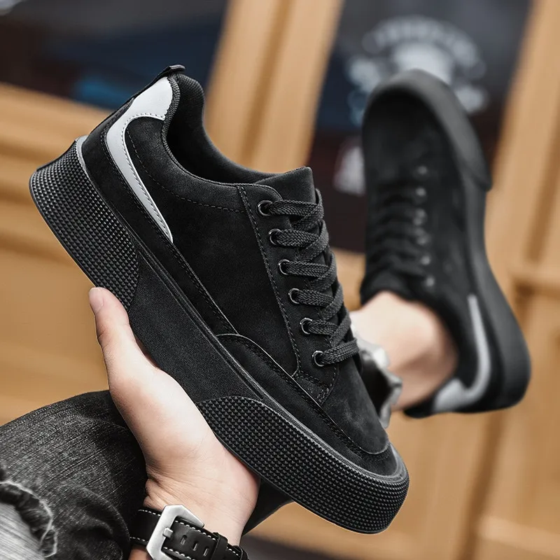 Nuevos zapatos de primavera 2024 suaves, informales, versátiles, para el trabajo, para hombre, con protección laboral, suela gruesa, resistentes al desgaste y de moda_voghion.com