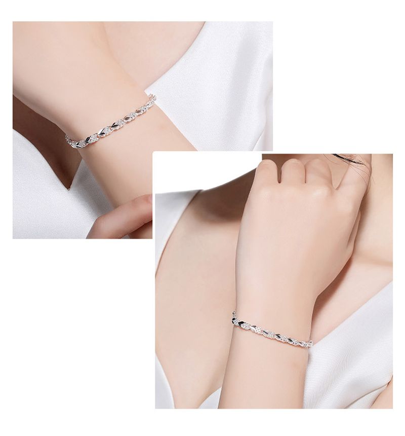 Love Style New Plating To Heart Matching Women's Simple And Personalized Creative XO Bracelet_voghion.com