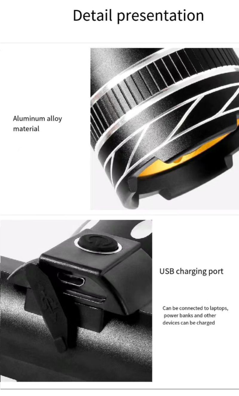 High Brigness T6USB Charging Strong Lig For Bicycle Headligs, Nig Riding Mountain Ligs, Variable Focus_voghion.com