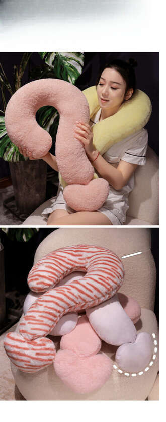 Question Mark Neck Sofa, Living Room Office Napping Pillow_voghion.com