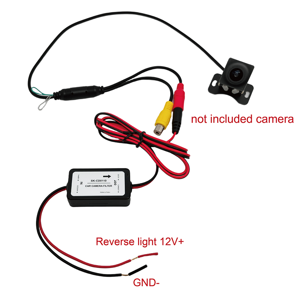 12V DC Rectifier Rear View Power Auto Car Camera Relay Capacitor Filter Connector_voghion.com