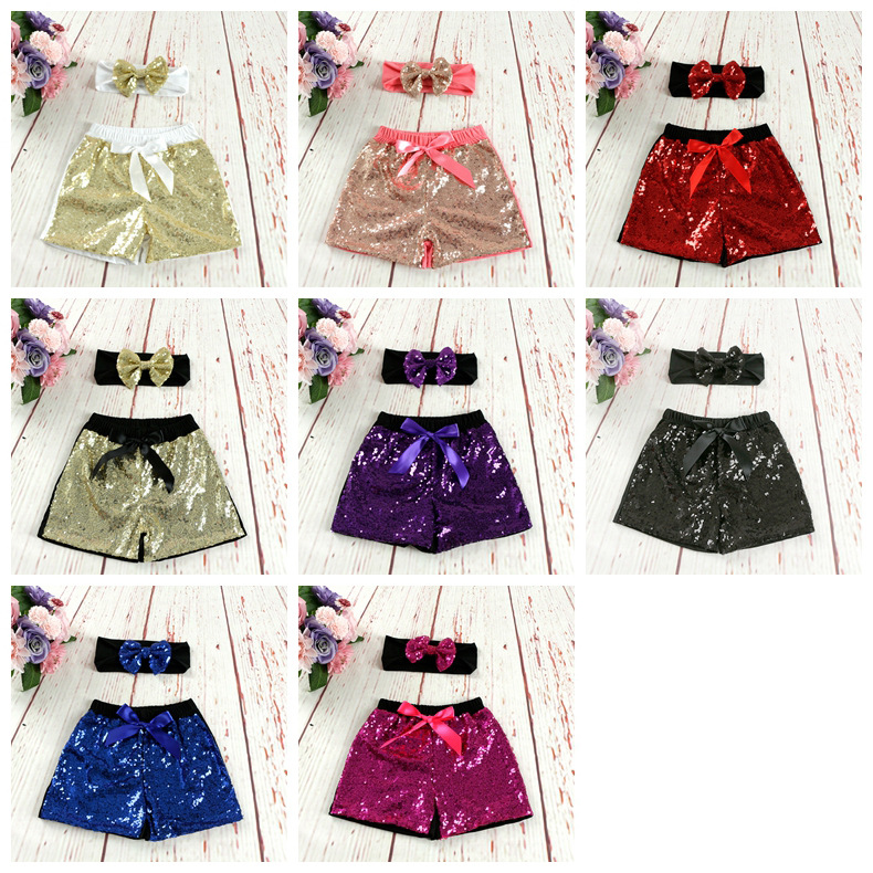 Mother&Kids Children's sequin shorts bow cotton close-fitting cotton boxers_voghion.com