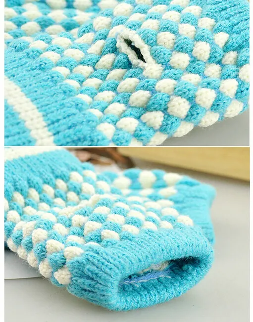 Winter High quality woman and man wool Fingerless Gloves Computer typing magic Pineapple half gloves dot 6colors_voghion.com