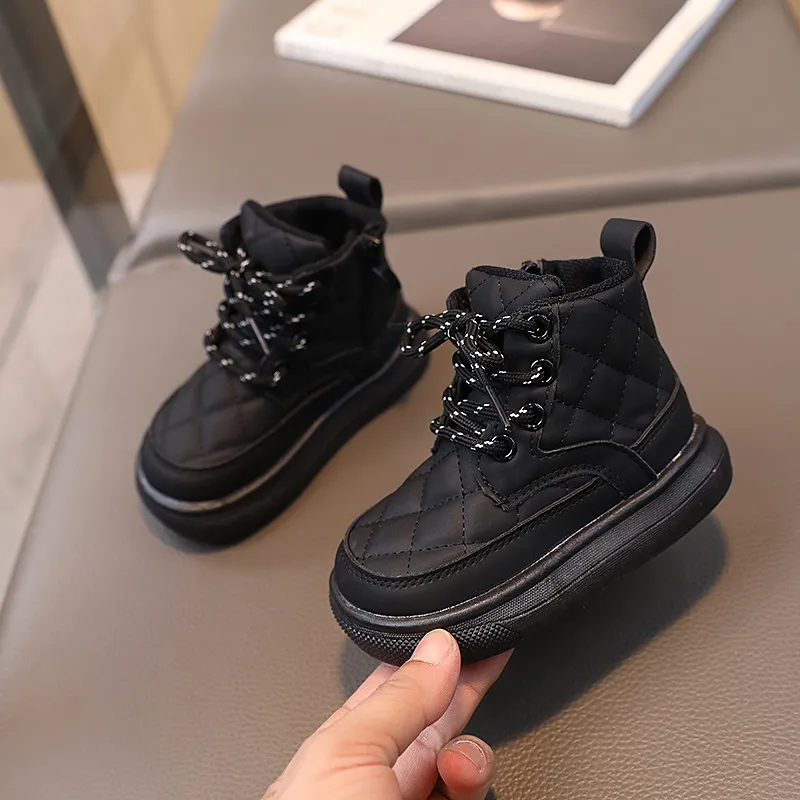 Chaussures de sport en coton pour enfants, baskets mignonnes pour bébés, chaussures d'hiver de haute qualité, chaudes et imperméables, en peluche, pour garçons et filles_voghion.com