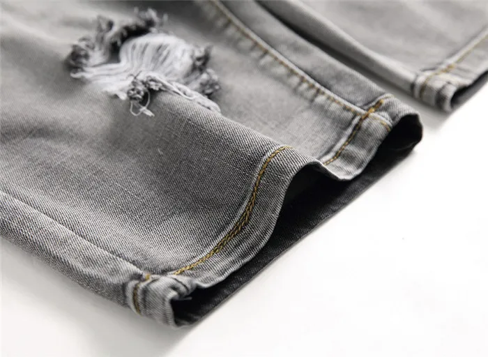 Summer Denim Shorts Male Jeans Men Jean Bermuda Skate Board Harem Mens Jogger Ankle Ripped Wave 38 40 42 220715_voghion.com