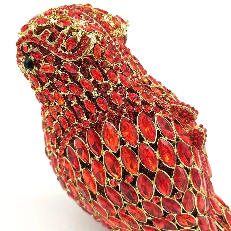 Ladies handbag Bridal wedding women evening party bag dias bird parrot clutches elegant crystal purse 240731_voghion.com