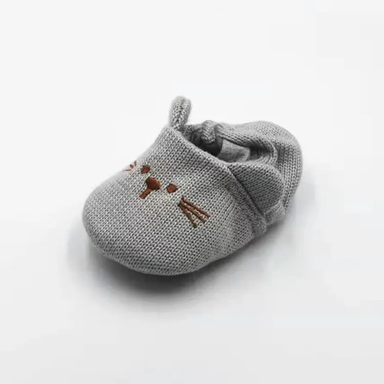 Adorabil pentru sugari Toddler băiat fată tricotată pătuț pantofi Cutefeet drăguț desene animate anti-alunecare Prewalker Baby papuci 0-18 luni_voghion.com