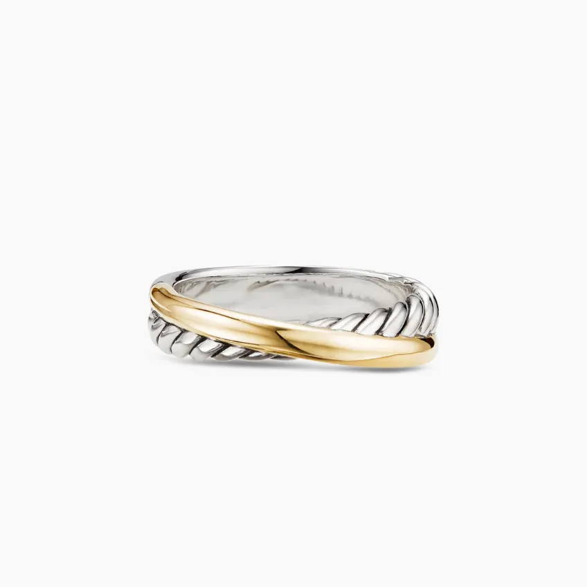 Anelli di design per uomo e donna intrecciati con scatola fascia gioielli di moda placcati in oro con trapano anello cavo filo_voghion.com
