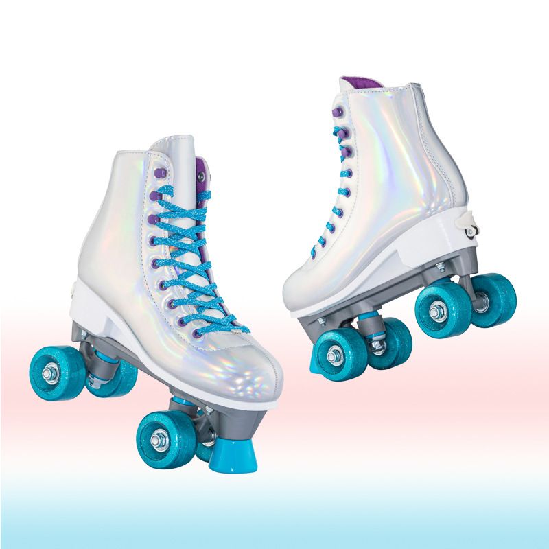 Stiolle und komfortable Jugend zweireihige Skates verstellbare Vierrad-Rollschuhe bunte Rollschuhe_voghion.com