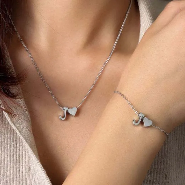 Fashion designer for woman tiny heart love choker gold sier color letter necklace jewelry custom chain_voghion.com