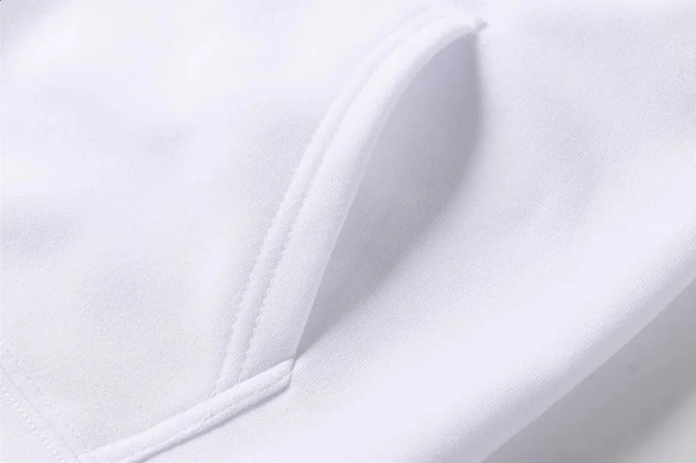 Felpa con cappuccio in pile bianco, felpa con cappuccio alla moda, unisex, nera e bianca, per uomo_voghion.com