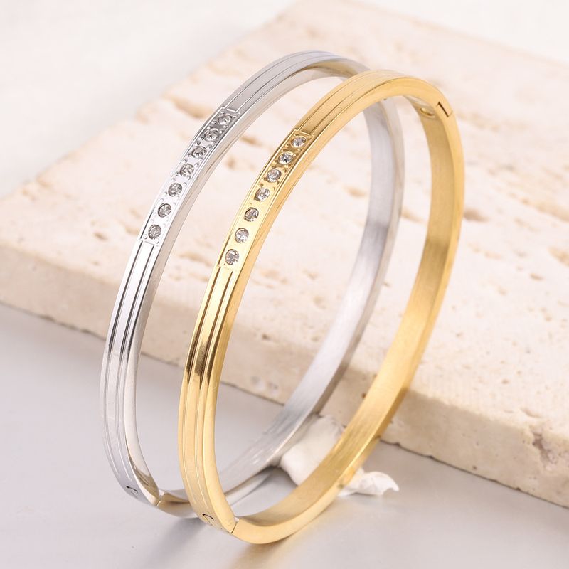 Minimalist Gold Inlaid Zirconium Bangle Bracelet For Couples_voghion.com
