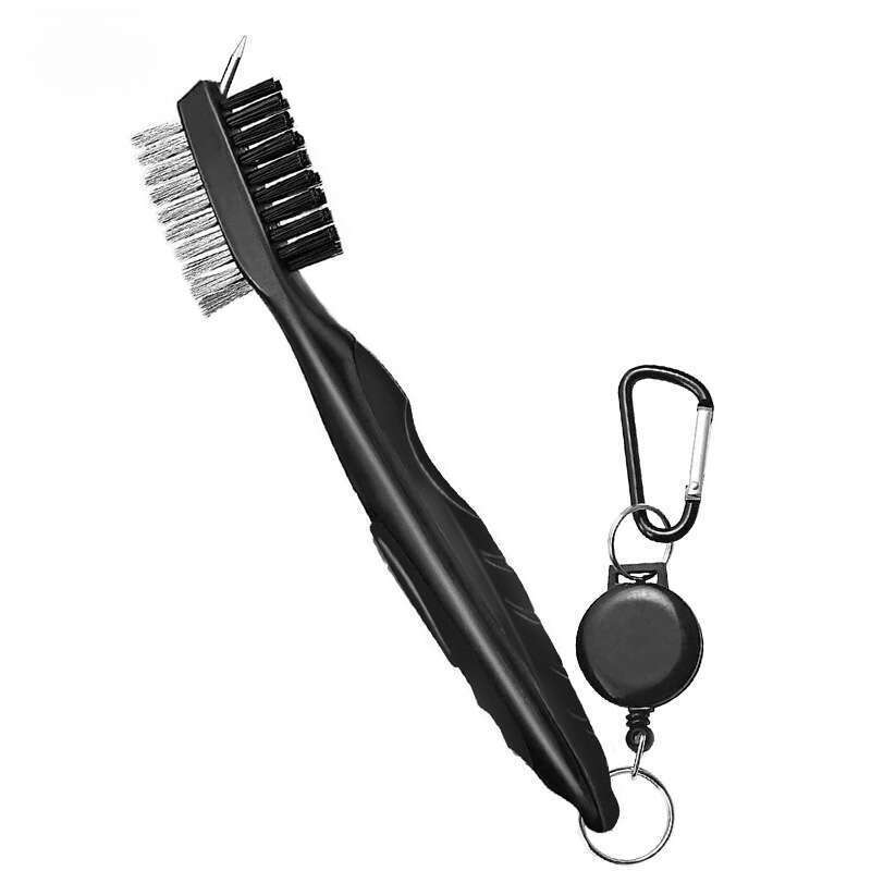 Golf Reinigung Doppelseitige Club Nylon Stahl Borsten Ball Pinsel Zubehör Golf Bürsten_voghion.com