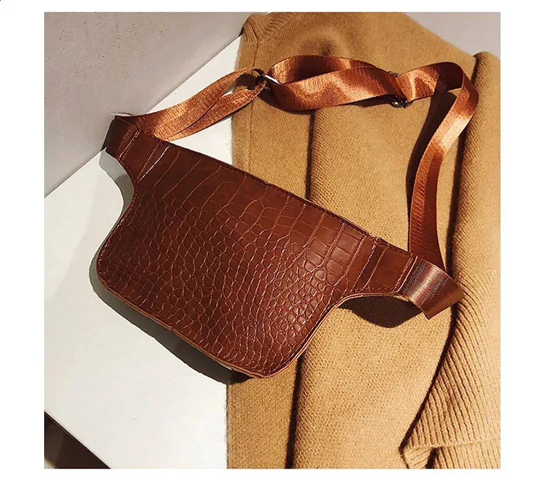 Leder Brusttasche Fanny Frauen Tasche Kleine Bum Taille Gürteltaschen Casual Phone Pack Mode Brieftasche c101 240829_voghion.com