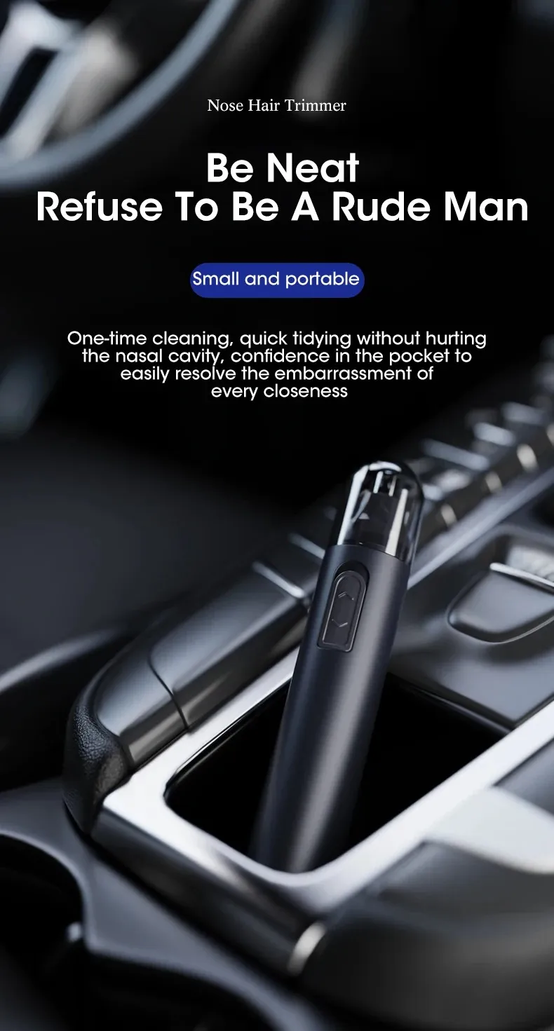 Metal Nose Trimmer - Battery Operated_voghion.com