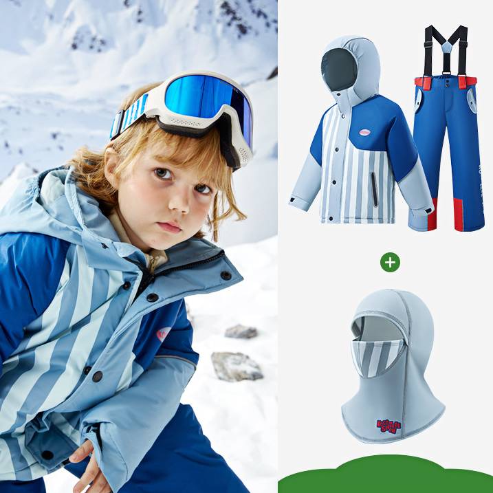 Skianzug-Set für die ganze Familie – Wasserdichte und winddichte Skijacke und -hose für Kinder und Erwachsene (Wassersäule 8000 mm, abnehmbare Kapuze, Teflonbeschichtung)_voghion.com