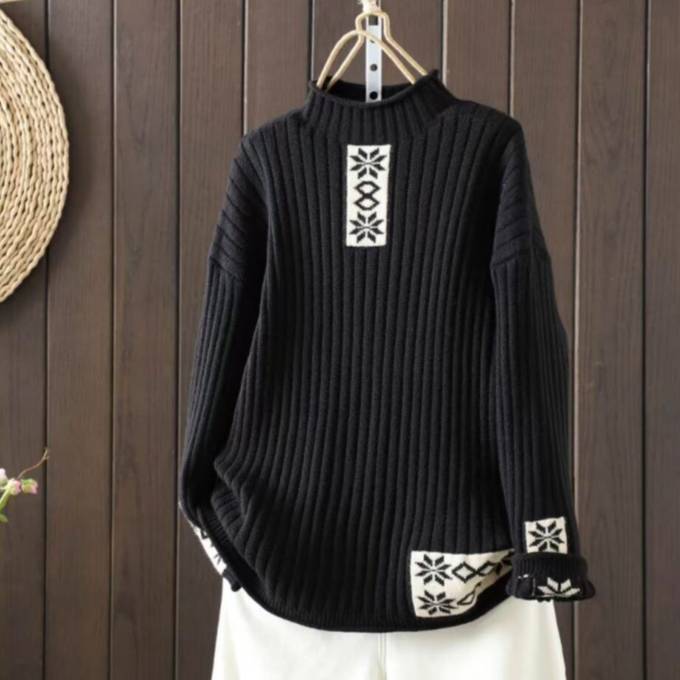 ​​Oversized Knit Sweater For Women | Vintage Cable Knit Pullover | Fall & Winter Casual Warm Top​​_voghion.com