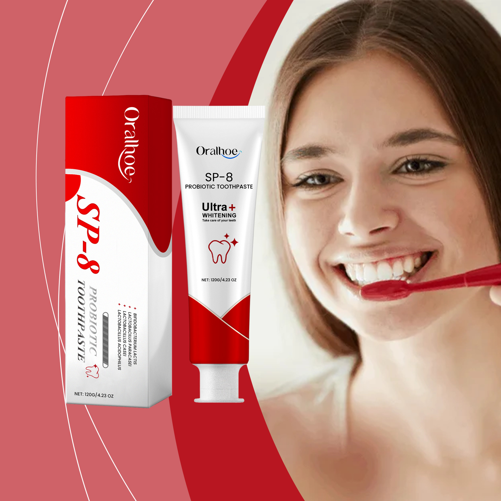 Dentifrice probiotique à la menthe, haleine fraîche, nettoie et prend soin des dents, soins bucco-dentaires