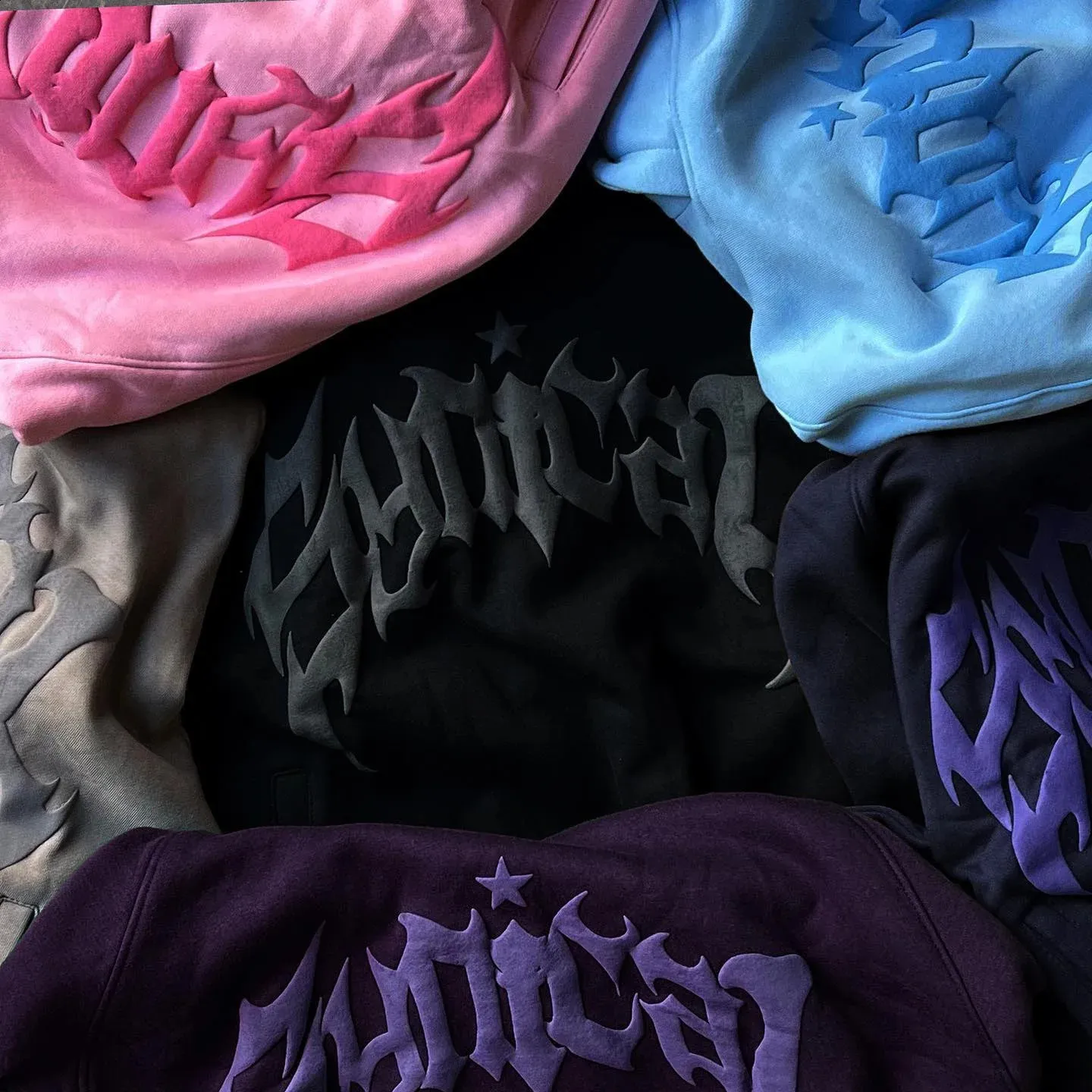 Sweat à capuche zippé Haruku High Street Vintage Letter Print Y2k pour homme, sweat-shirt ample unisexe décontracté Joker_voghion.com