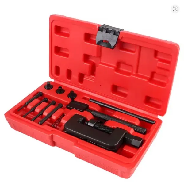 Kit dérive-chaîne et riveteuse pour moto avec mallette de rangement_voghion.com