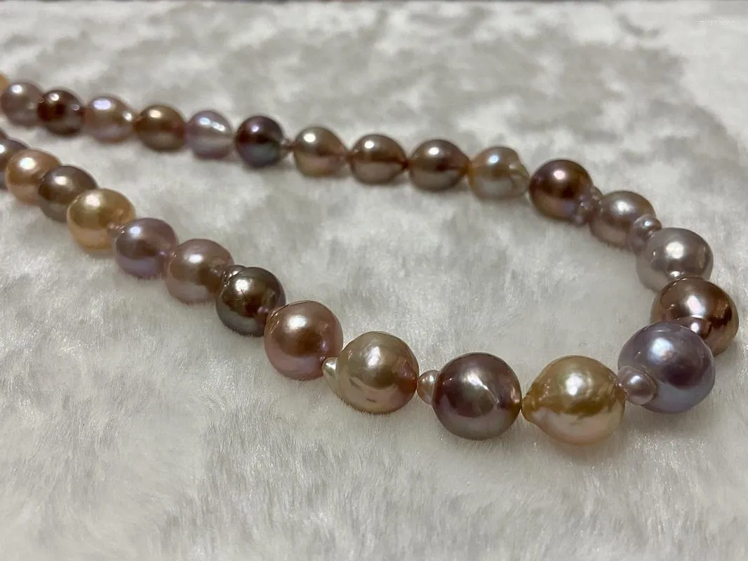 Echtes Mehrfarbiges Perlenketten Collier Für Damen Moderne Kette_voghion.com