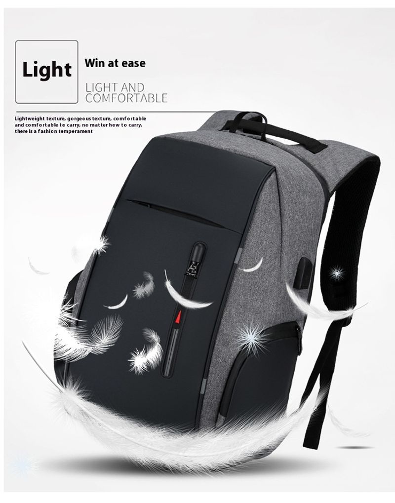 Herren Business Laptop Tasche Multifunktionaler USB Ladeanschluss Große Kapazität Lässiger Rucksack_voghion.com