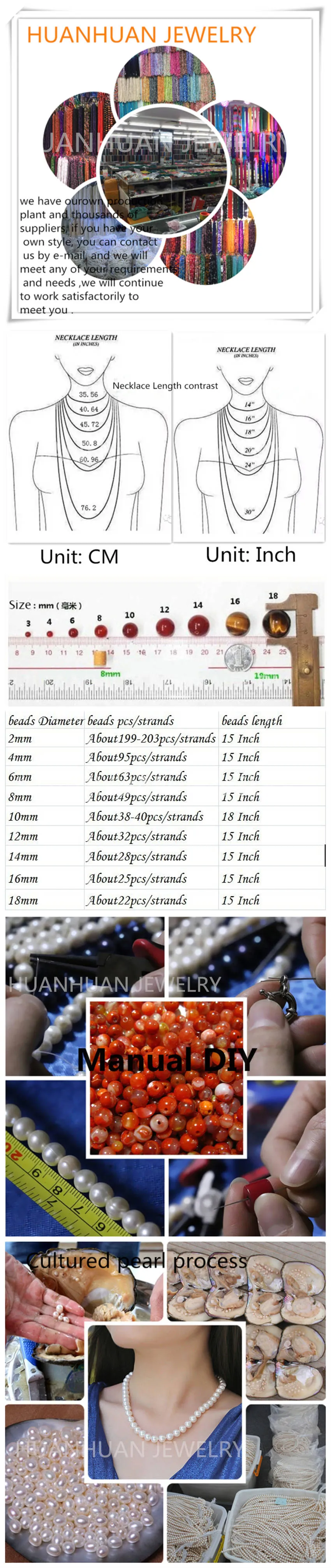 Chaînes Perles Naturelles Perles 7-8mm Taille Pour Bricolage Orange Charm Long Collier Bijoux 34 pouces Généreux Dames Femmes Cadeaux_voghion.com