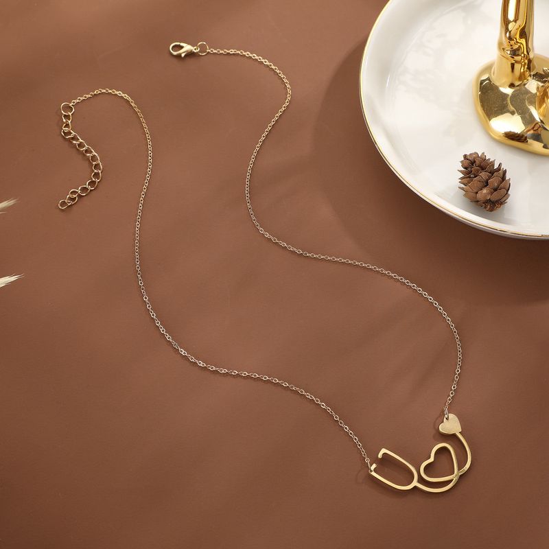 Hot Selg Fashionable Personalized Stethoscopes, Heart-shaped Hollow Out Pendants, Necklaces, And Accessories_voghion.com