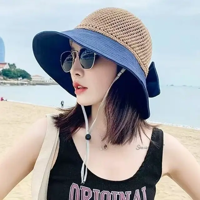 Hot Sale Summer Women Bucket UV Protection Klobuki za sončenje Mehki zložljivi široki robovi Zunanji klobuk za plažo Panama Cap_voghion.com