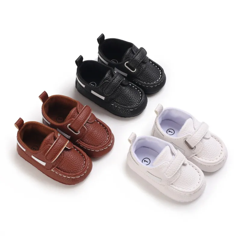 Little Kid Cuir Bébé Antidérapant Fond Souple Bébé Unisexe Décontracté Littlesprouts Nouveau-Né Tout-Petit Premiers Marcheurs Berceau_voghion.com