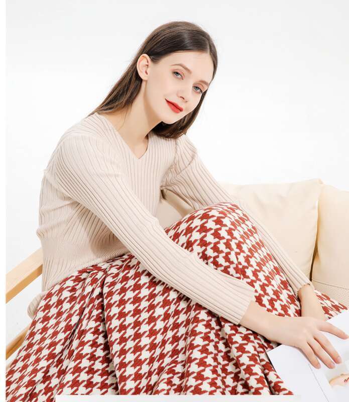 Couch Cover Thousand Bird Check Fringed Wool Summer Thin Air Conditioning Window Blanket, Nap Blanket_voghion.com