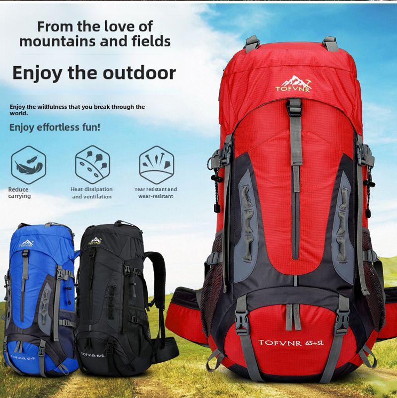 New multi-functional backpack outdoor hiking bag travel large capacity wear-resistant shoulders_voghion.com
