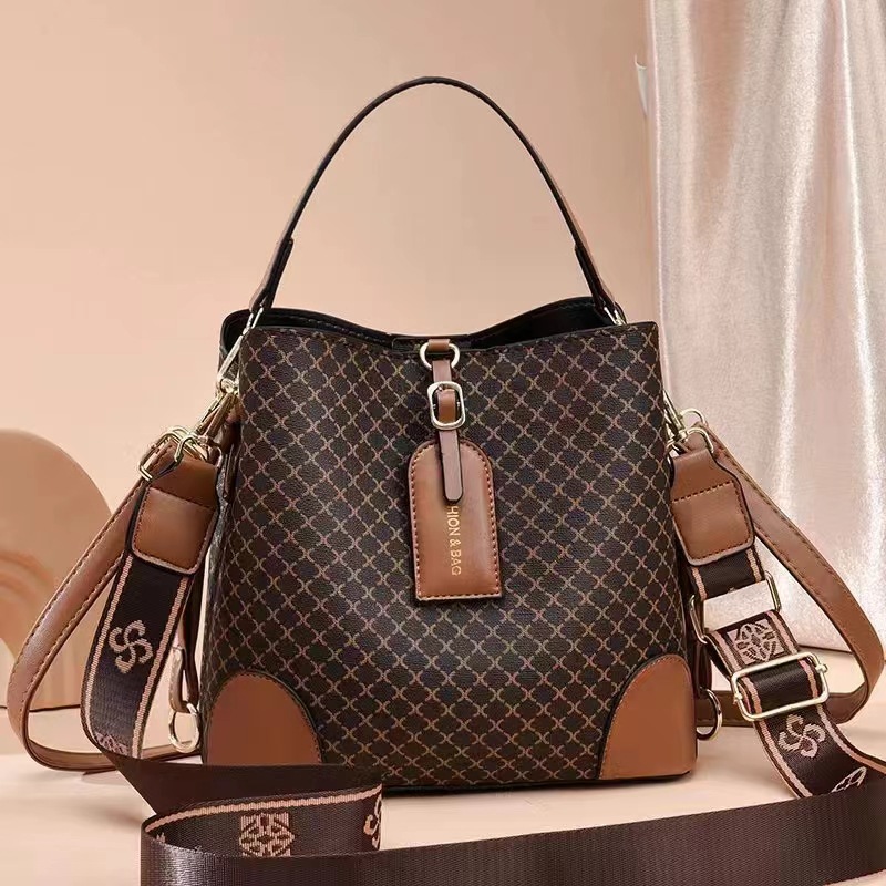 Borsa a secchiello a quadri donna borsa a spalla grande capacità_voghion.com