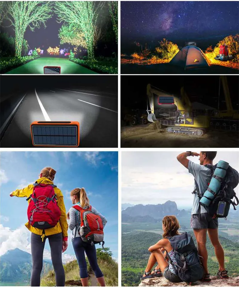 Banco de energía solar inalámbrico de 80000 mAh, portátil, de carga rápida, con 4 puertos USB y LED._voghion.com