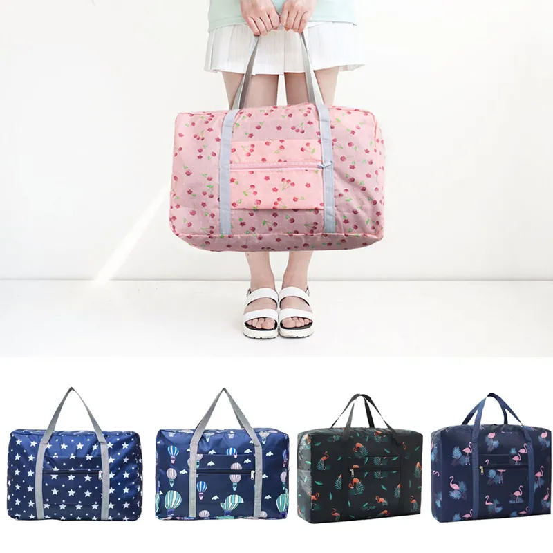 2023 neue Nylon Faltbare Unisex Große Kapazität Tasche Lage Frauen Wasserdichte Handtaschen Männer Reisetaschen_voghion.com