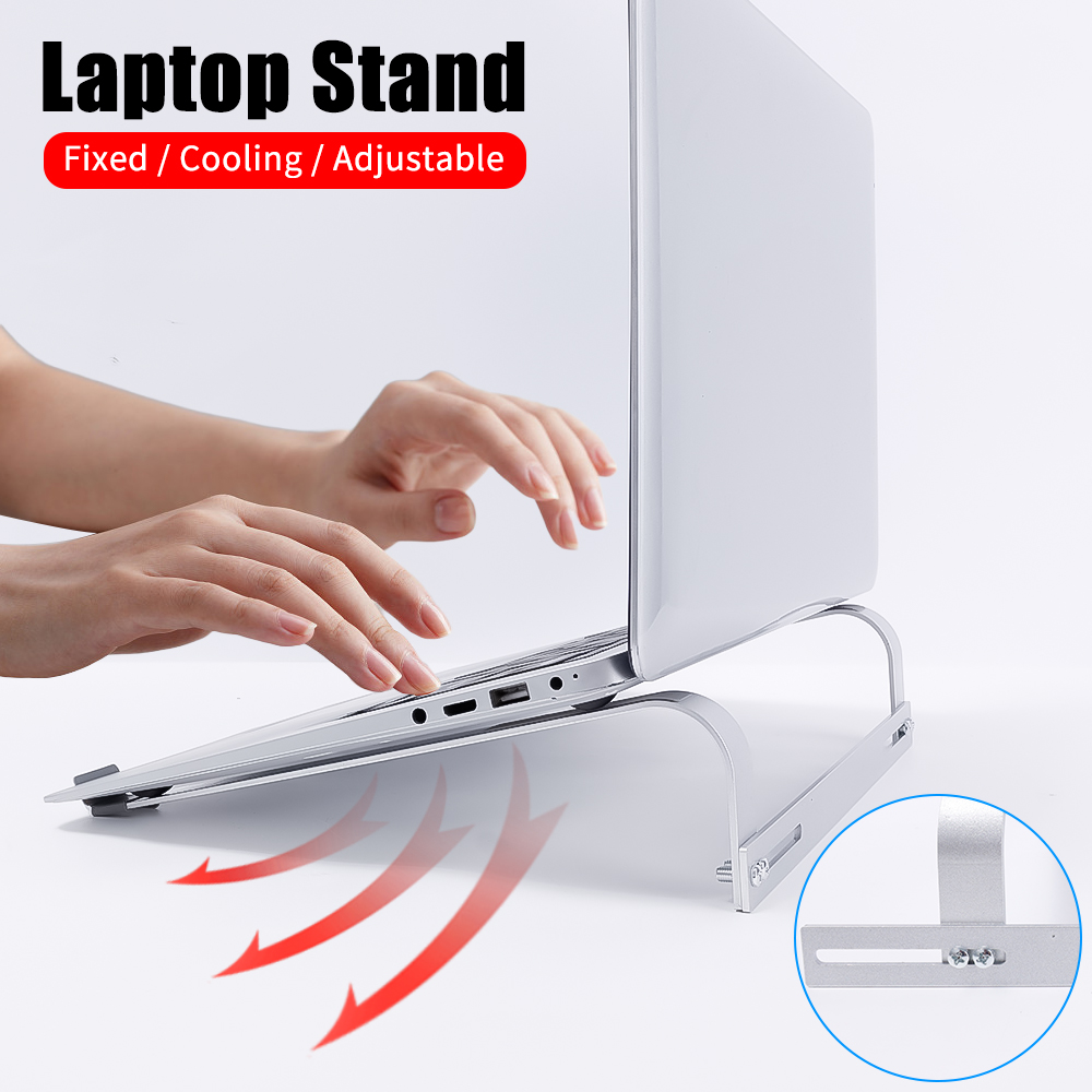 Soporte de metal para portátil, base de aleación de aluminio, soporte de refrigeración para MacBook Pro 13, 14 y 15, soporte ajustable para portátil._voghion.com